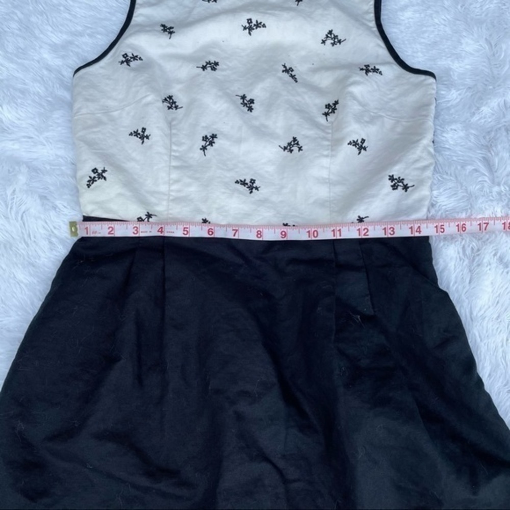 LOFT Black White A-line Dress 2 - Picture 7 of 12